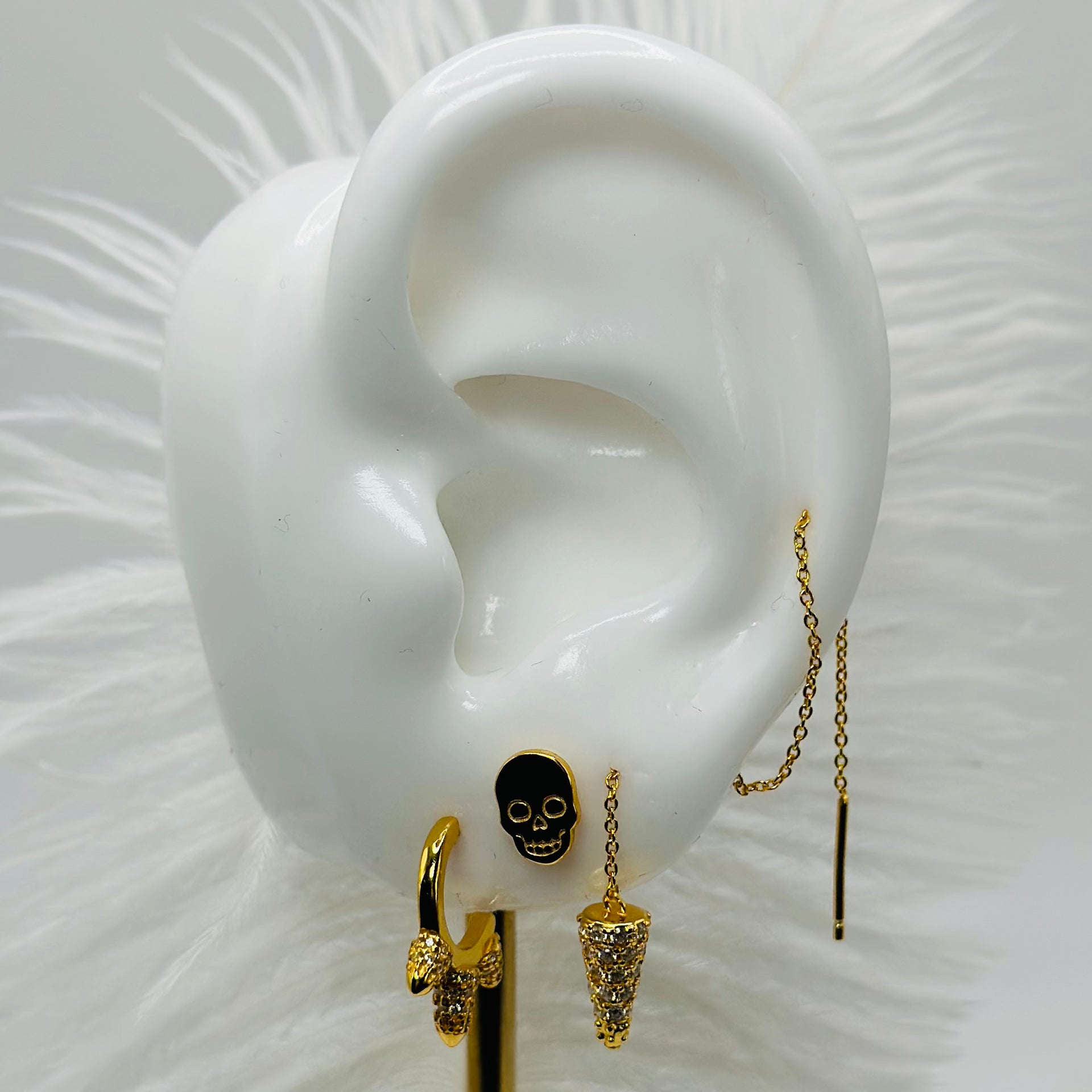 Skull Earrings – Cute Gothic Jewelry Set – Beluga Design